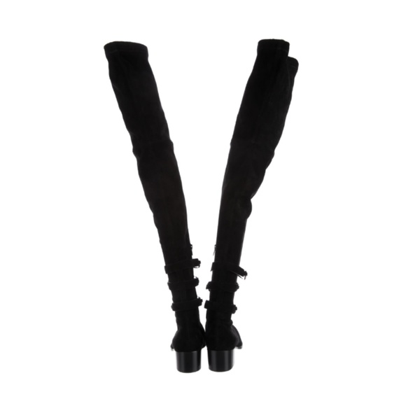 BALENCIAGA Suede Round-Toe Thigh-High Boot tieland - Picture 5 of 8